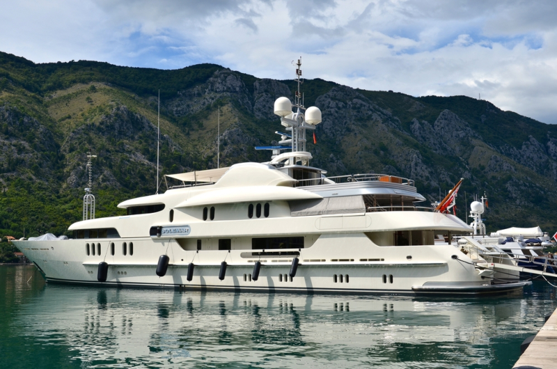 Superyacht Fuel: yacht berthed in Kotor